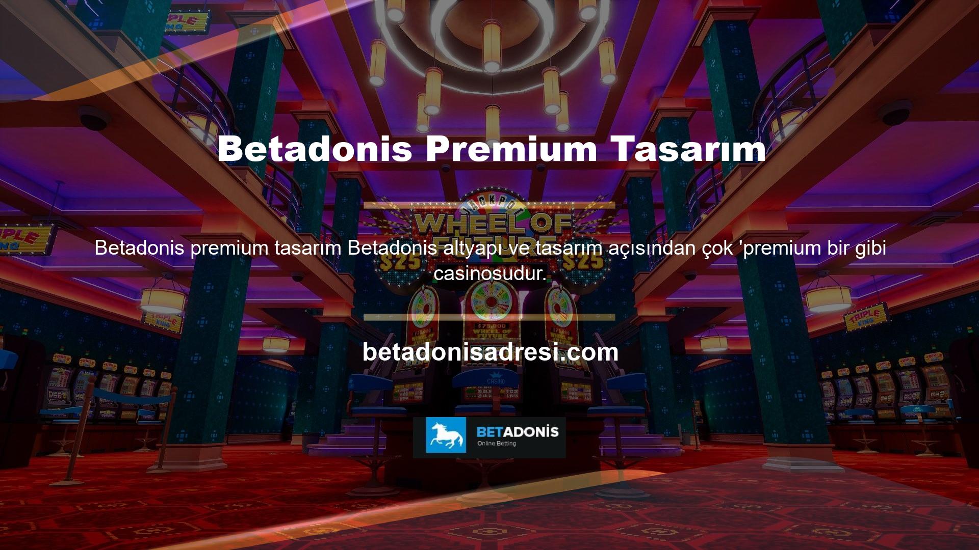 Betadonis her kategori ve oyun için ayrı bir yazılım kullanarak yüzlerce oyuna erişim sağlar